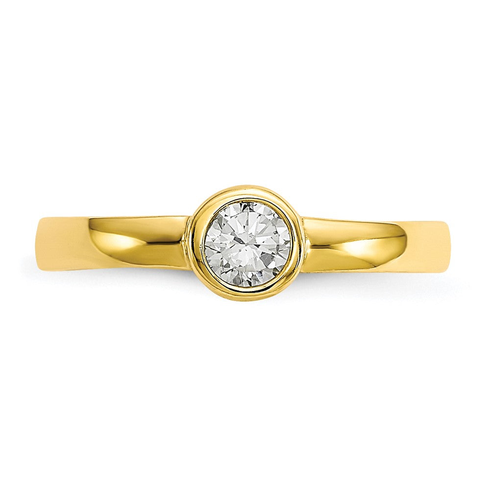 10K Yellow Gold Cz Toe Ring