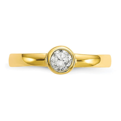 10K Yellow Gold Cz Toe Ring