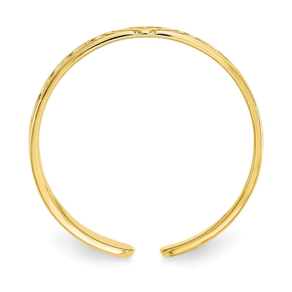 10k Yellow Gold Heart Toe Ring