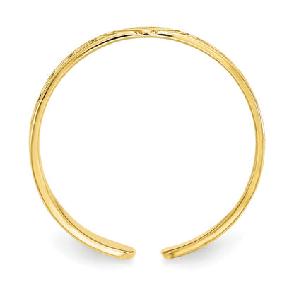 10k Yellow Gold Heart Toe Ring