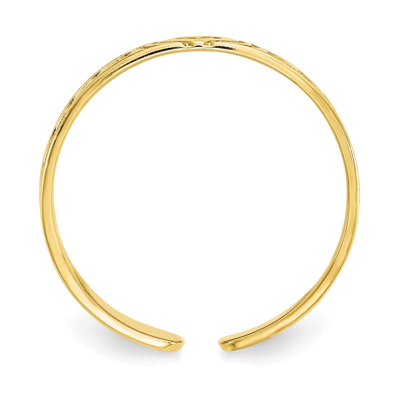 10k Yellow Gold Heart Toe Ring