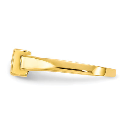 10K Yellow Gold Cz Toe Ring