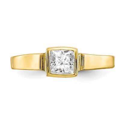 10K Yellow Gold Cz Toe Ring