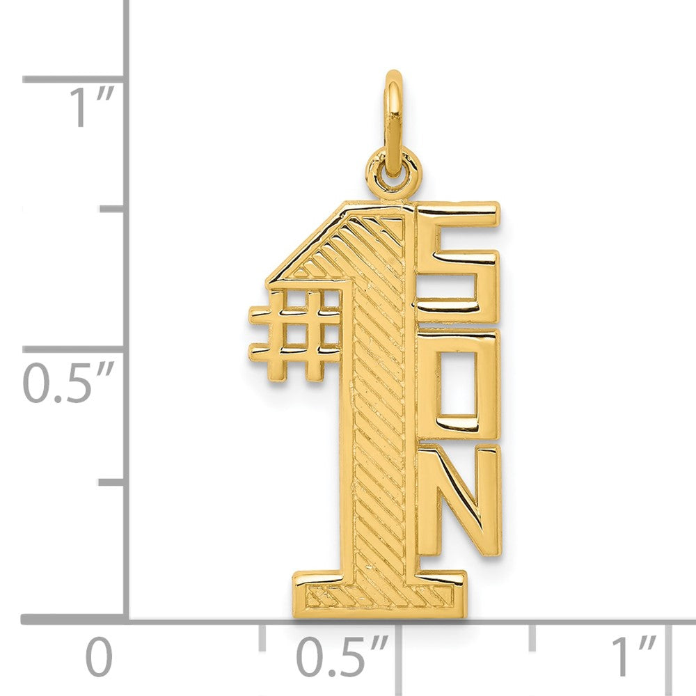 10k Yellow Gold Lined Design #1 SON Charm