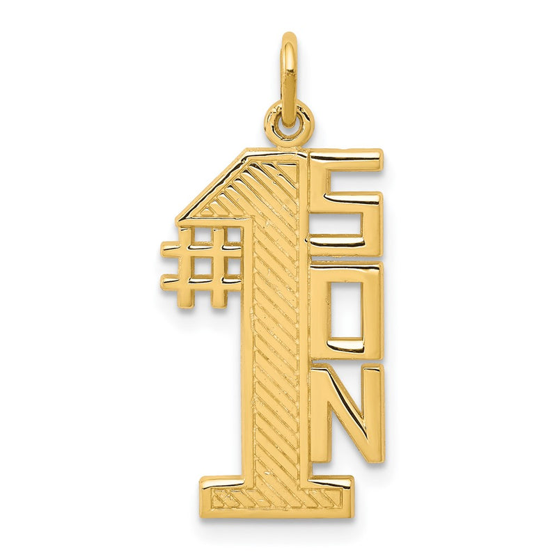10k Yellow Gold Lined Design #1 SON Charm