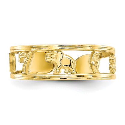 10k Yellow Gold Luck Toe Ring