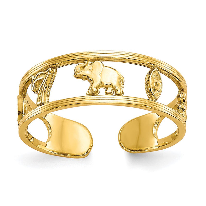 10k Yellow Gold Luck Toe Ring