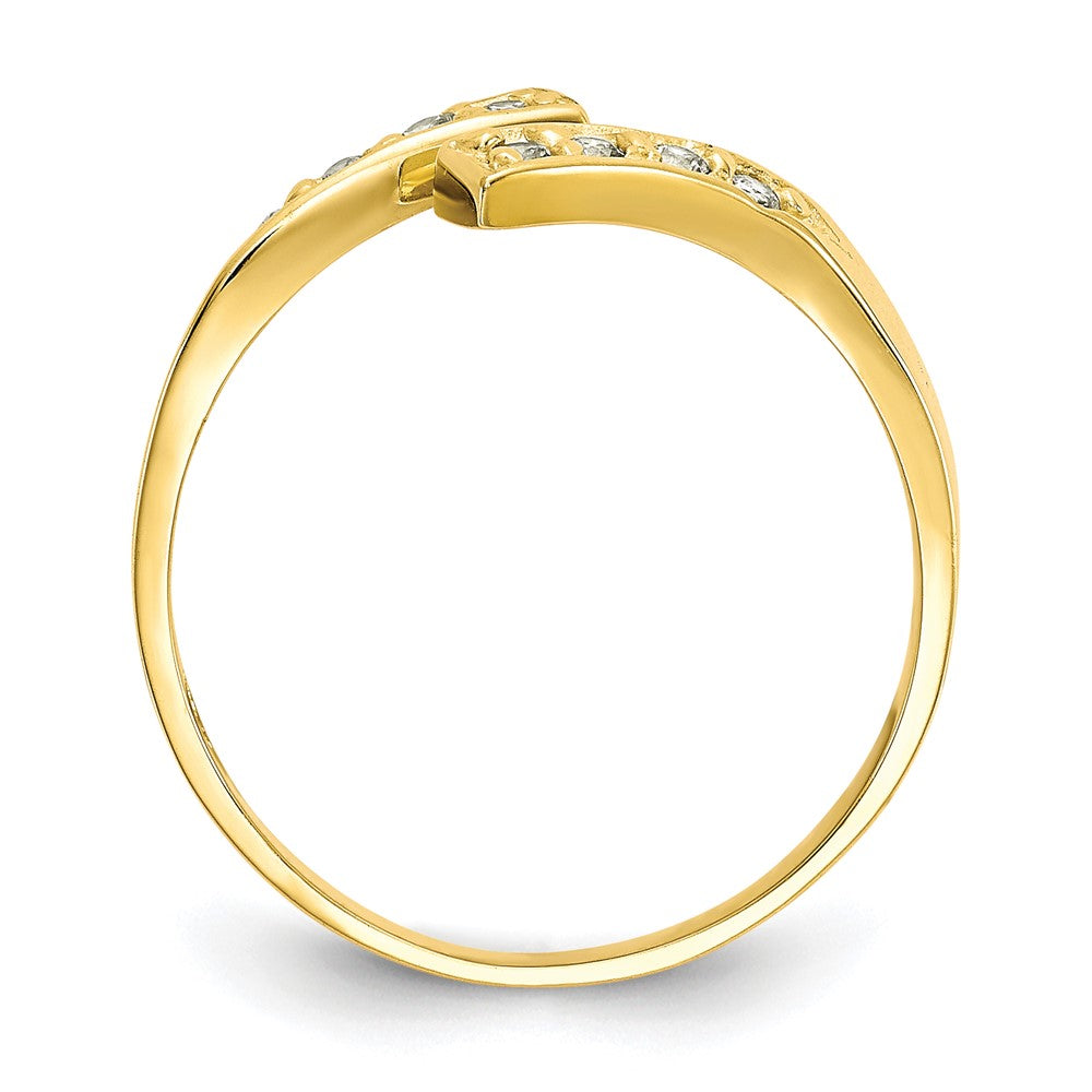 10K Yellow Gold Cz Toe Ring