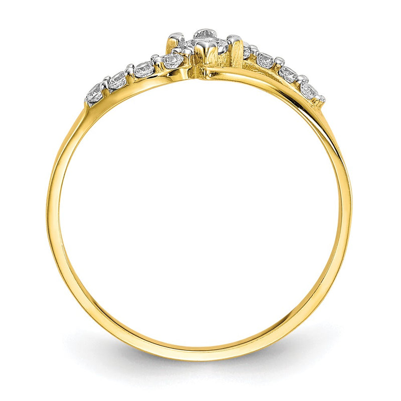 10K Yellow Gold Cz Ring