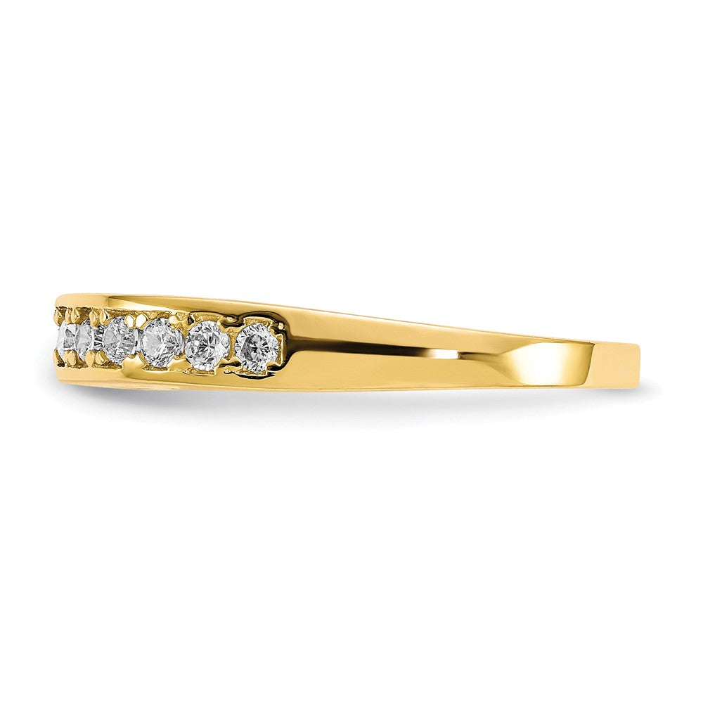 10K Yellow Gold I Love You Forever Cz Ring