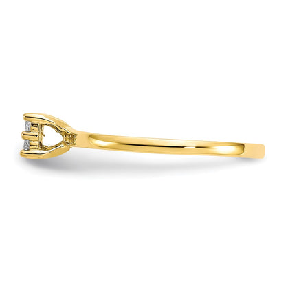10K Yellow Gold Cz Promise Ring