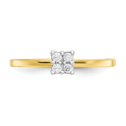 10K Yellow Gold Cz Promise Ring