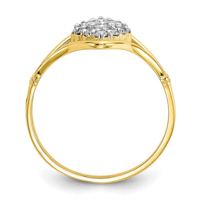 10K Yellow Gold Cz Ring