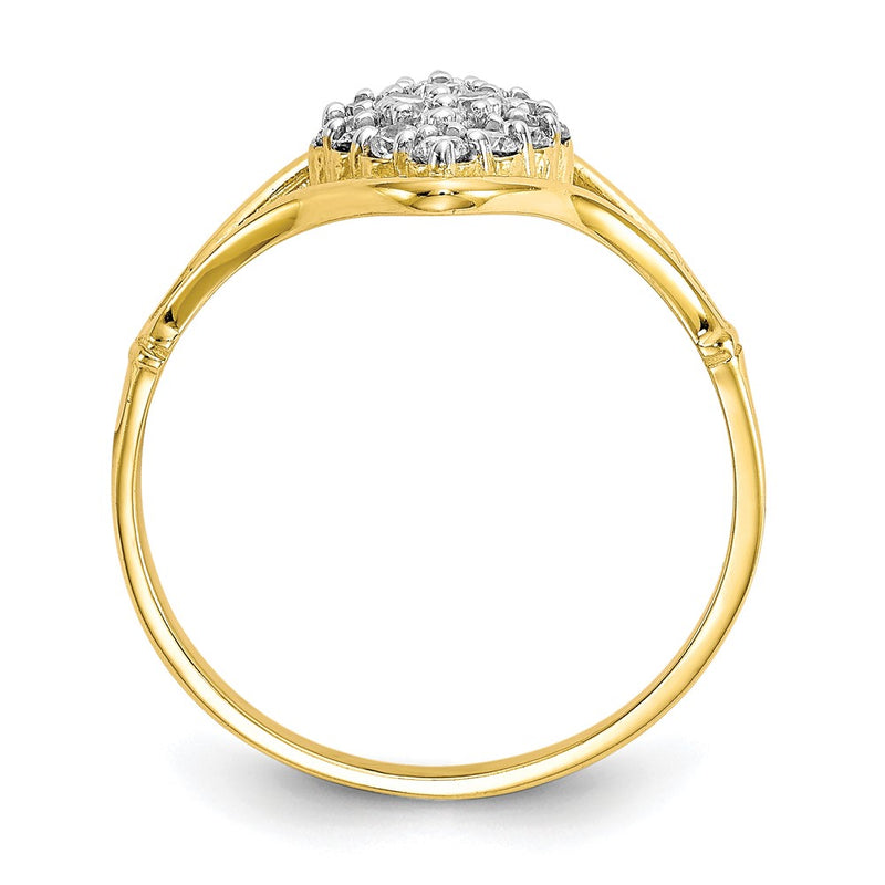 10K Yellow Gold Cz Ring