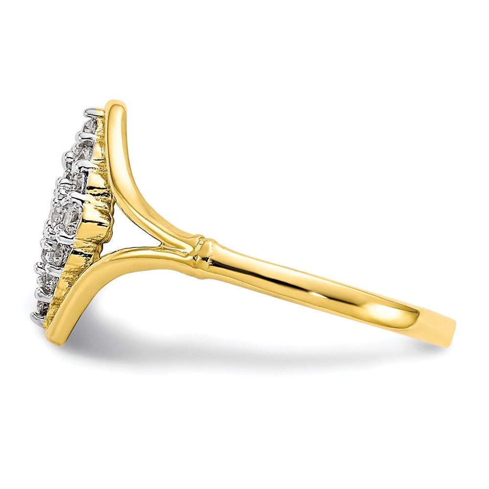 10K Yellow Gold Cz Ring