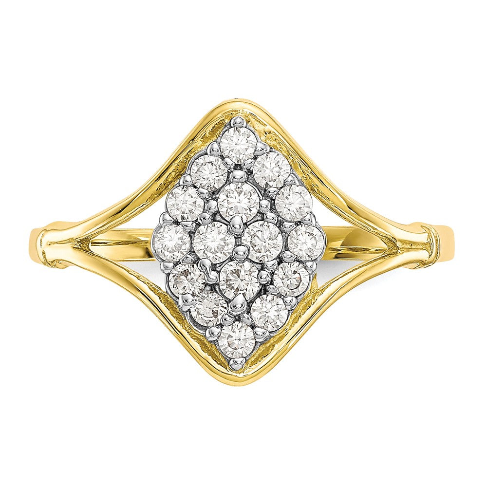 10K Yellow Gold Cz Ring