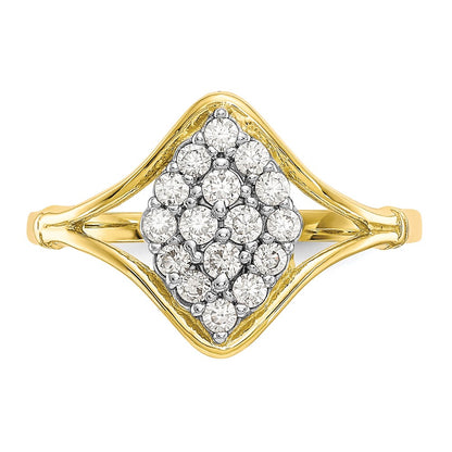 10K Yellow Gold Cz Ring