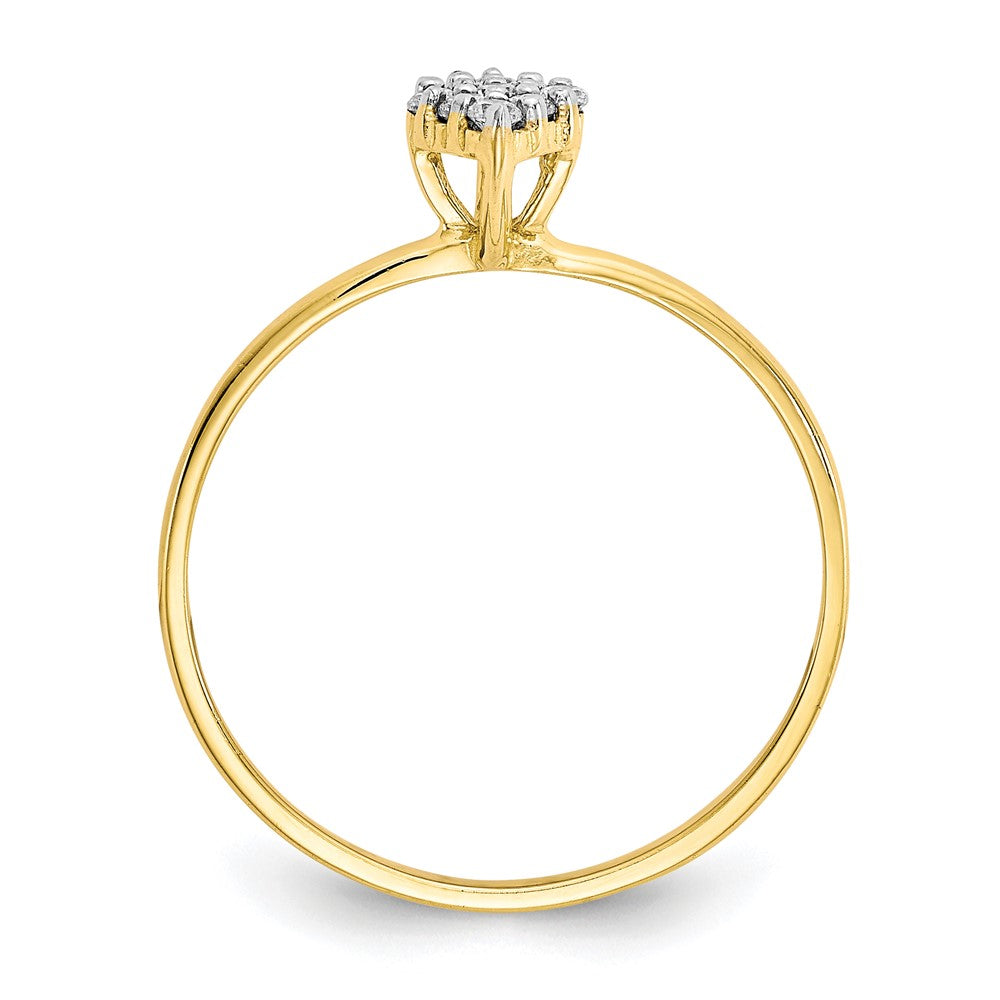 10K Yellow Gold Cz Promise Ring
