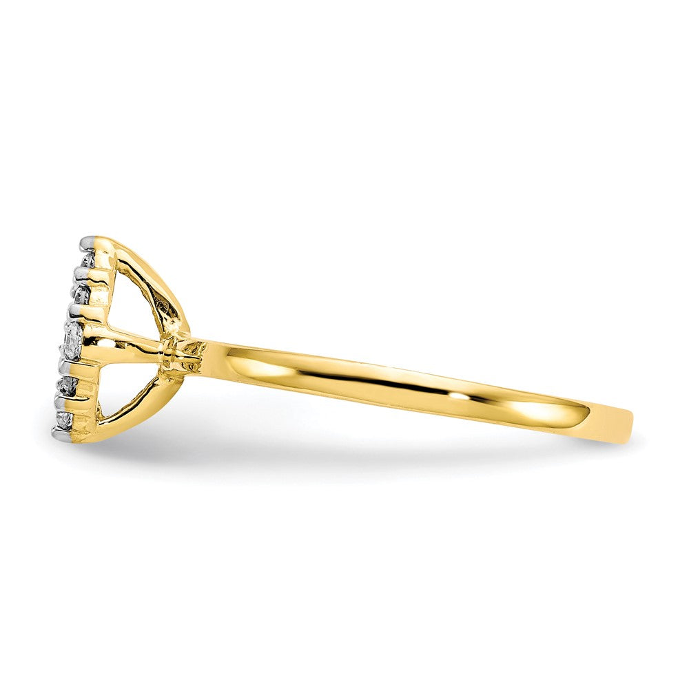 10K Yellow Gold Cz Promise Ring