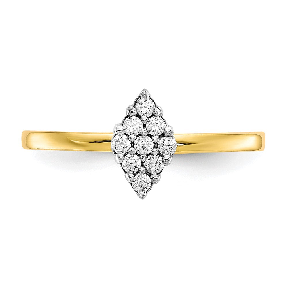 10K Yellow Gold Cz Promise Ring