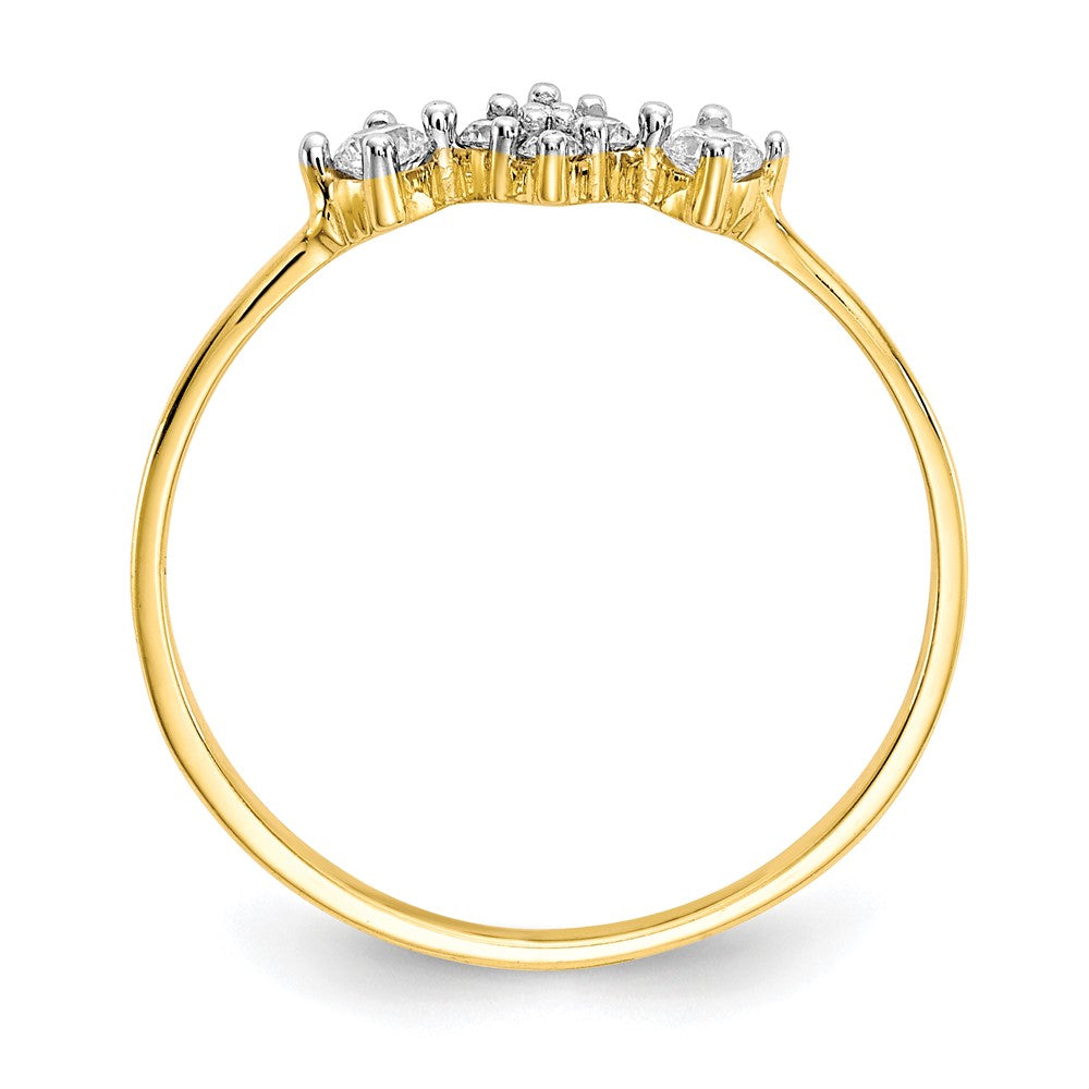10K Yellow Gold Cz Ring