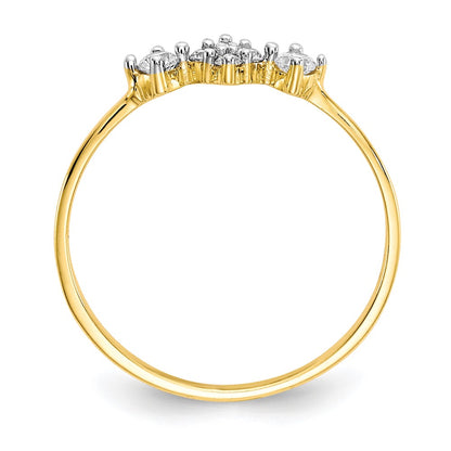 10K Yellow Gold Cz Ring