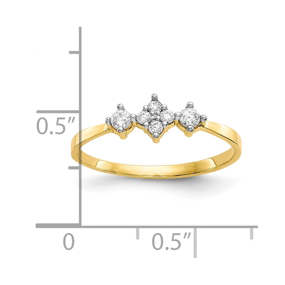 10K Yellow Gold Cz Ring