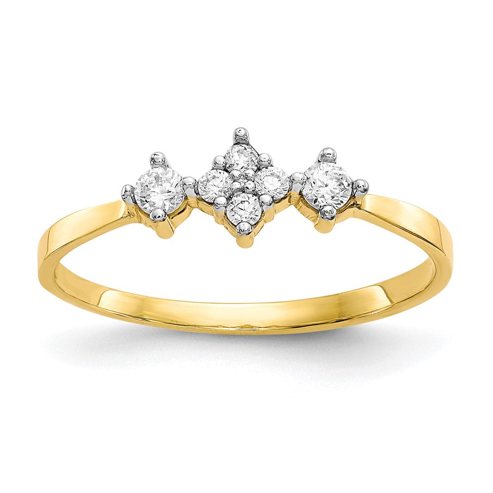 10K Yellow Gold Cz Ring