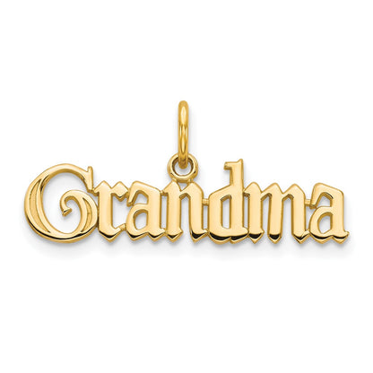 10k Yellow Gold GRANDMA Charm