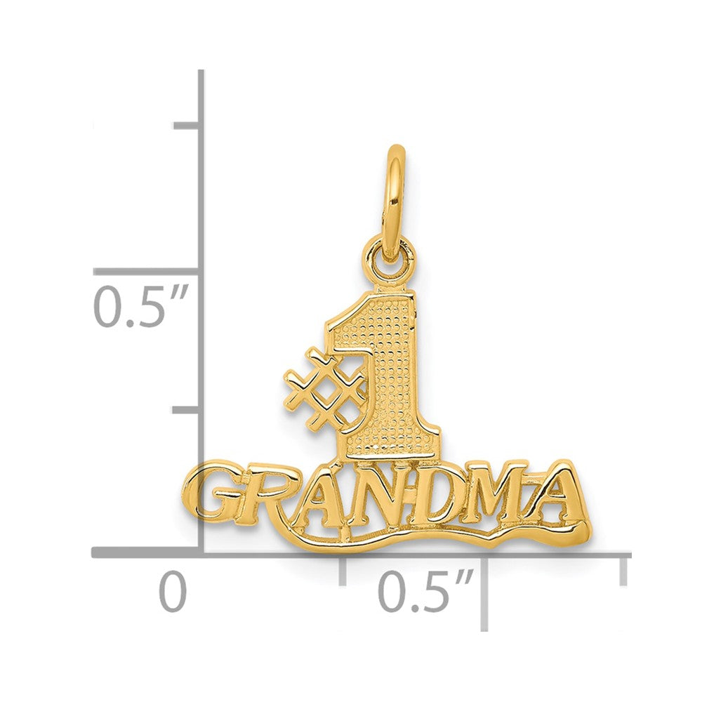 10k Yellow Gold #1 GRANDMA Charm