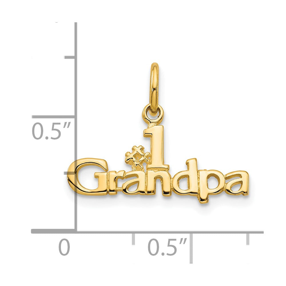 10k Yellow Gold #1 GRANDPA Charm