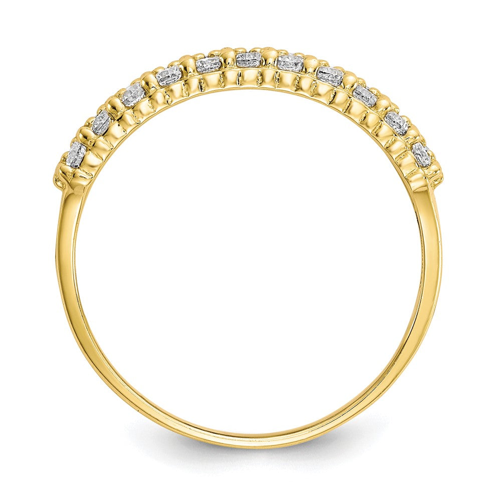10K Yellow Gold Fancy Cz Ring
