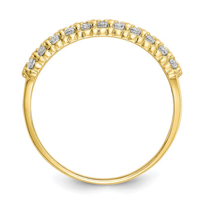 10K Yellow Gold Fancy Cz Ring