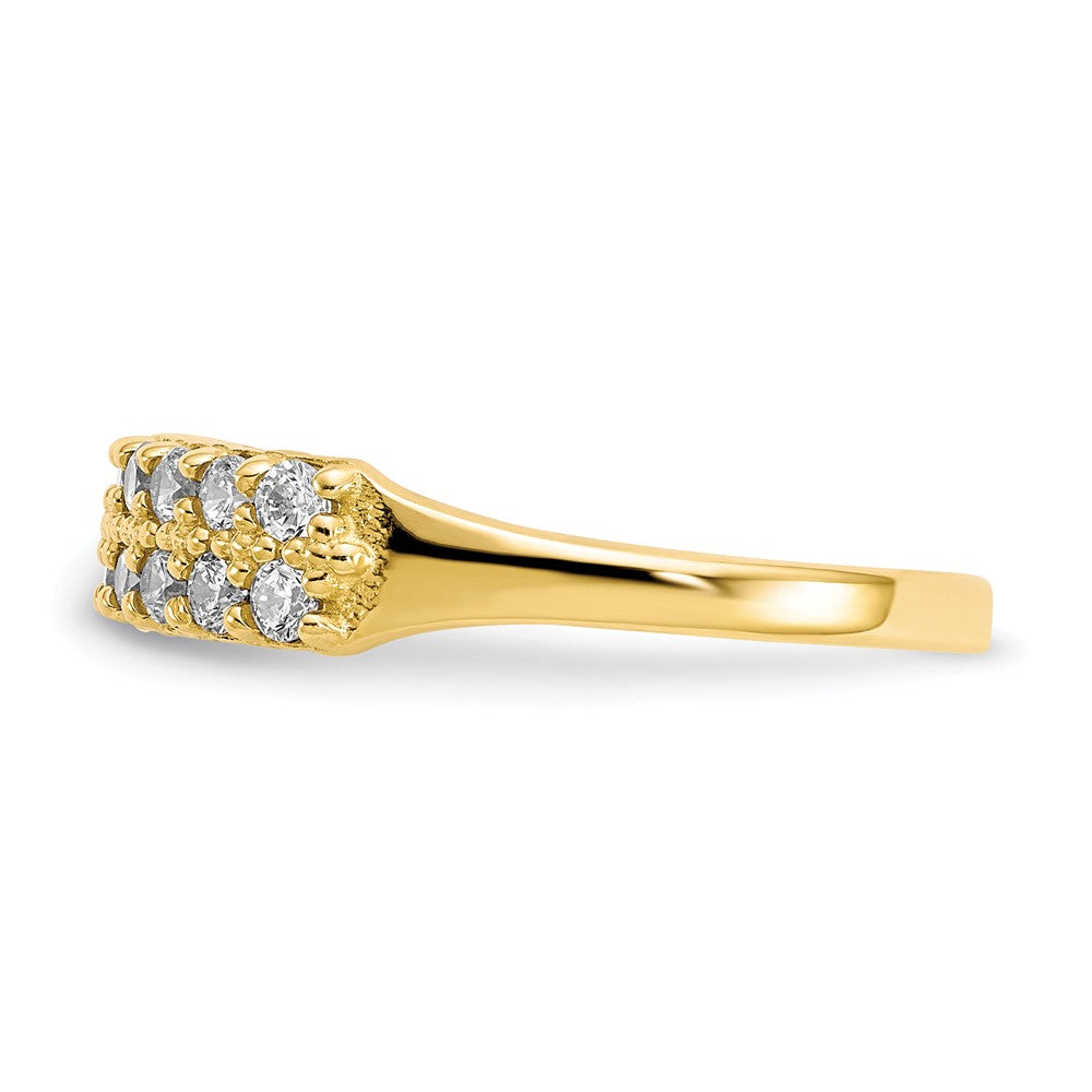 10K Yellow Gold Fancy Cz Ring