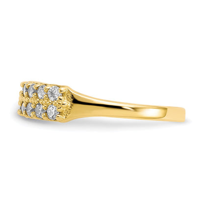 10K Yellow Gold Fancy Cz Ring