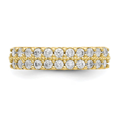 10K Yellow Gold Fancy Cz Ring