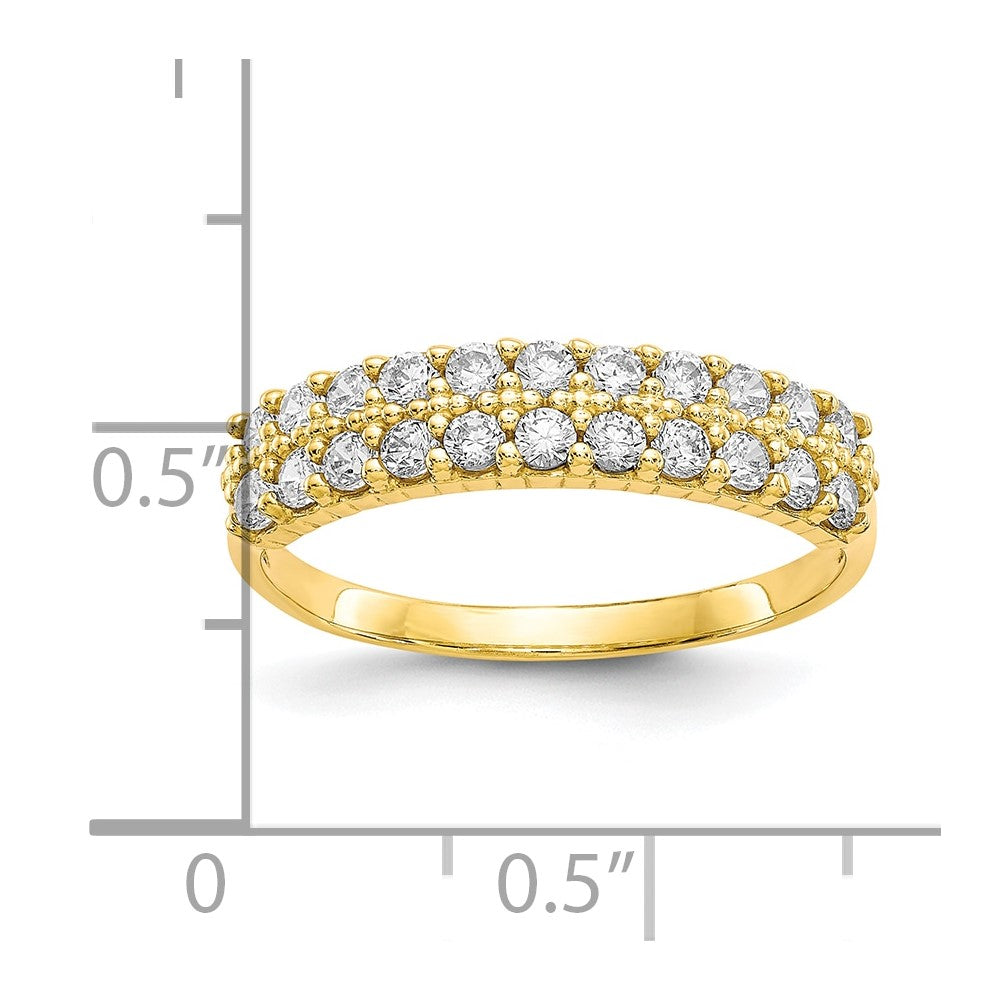 10K Yellow Gold Fancy Cz Ring