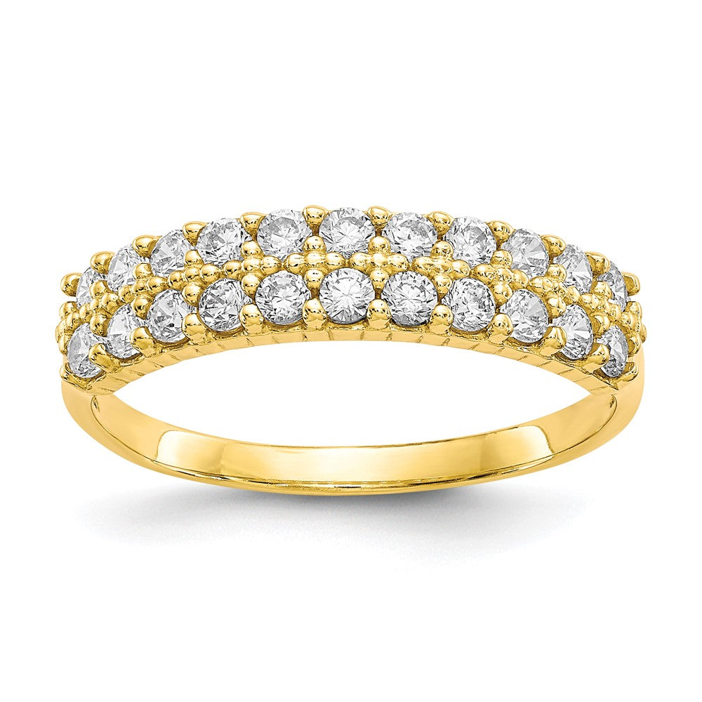 10K Yellow Gold Fancy Cz Ring
