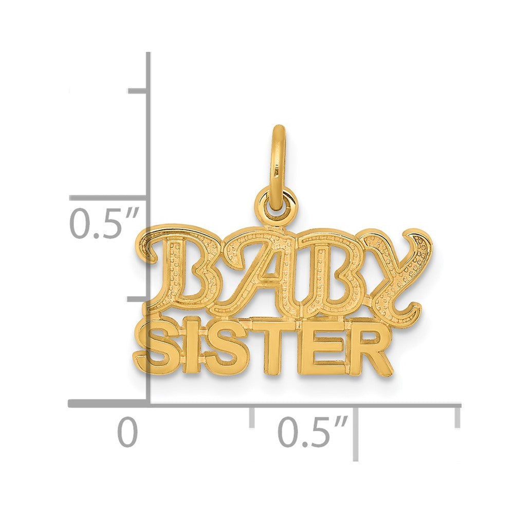 10k Yellow Gold BABY SISTER Charm