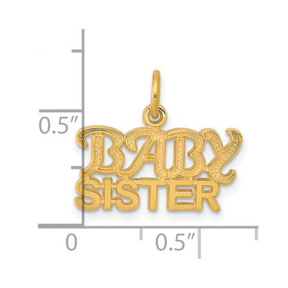 10k Yellow Gold BABY SISTER Charm