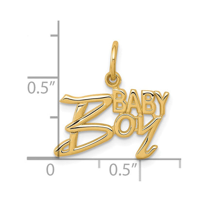 10k Yellow Gold BABY BOY Charm