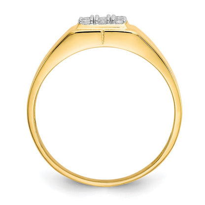 10K Yellow Gold Men'S Cz Ring