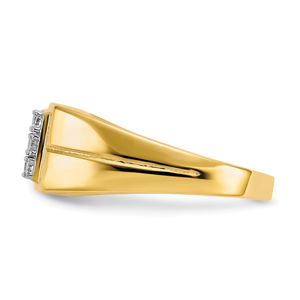 10K Yellow Gold Men'S Cz Ring