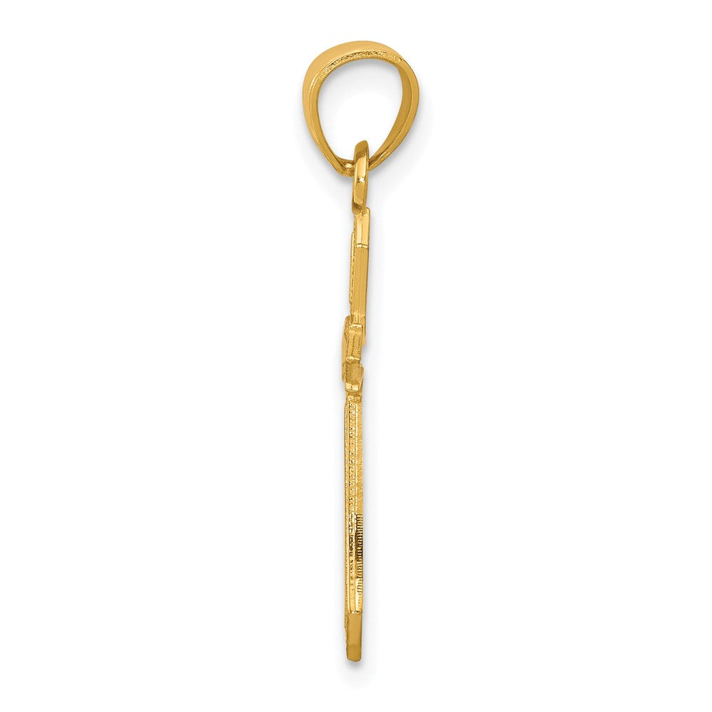 10k Yellow Gold Passion Cross Pendant