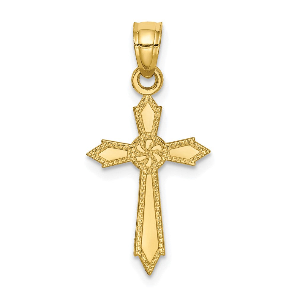 10k Yellow Gold Passion Cross Pendant