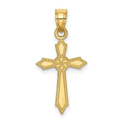10k Yellow Gold Passion Cross Pendant