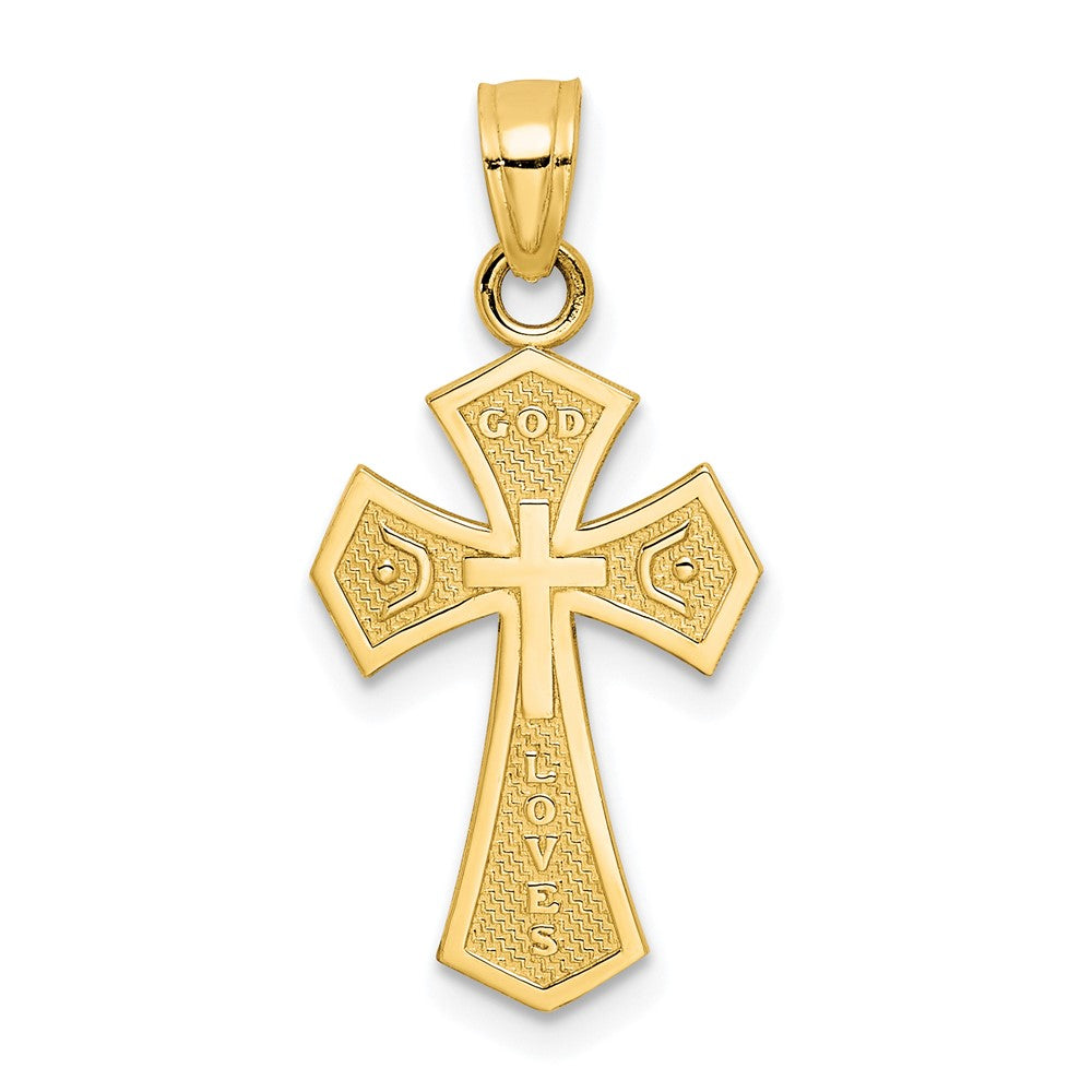 10k Yellow Gold Reversible Cross Charm