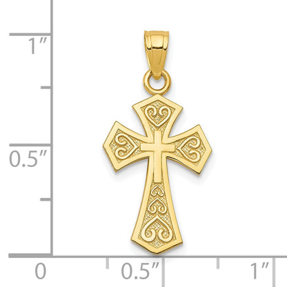 10k Yellow Gold Reversible Cross Charm