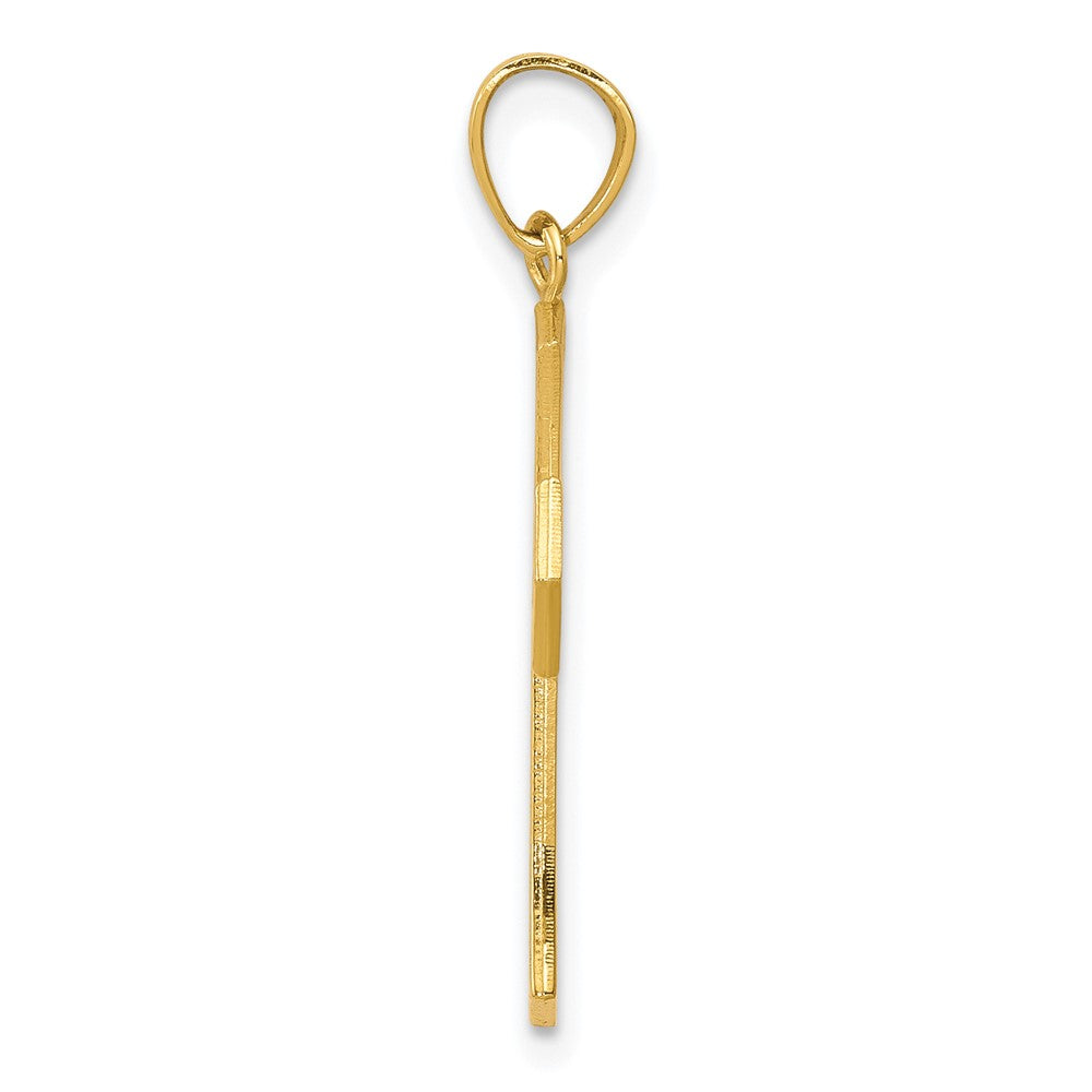 10k Yellow Gold Passion Cross W/ JESUS Reversible Pendant