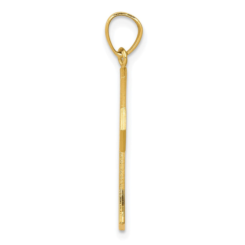 10k Yellow Gold Passion Cross W/ JESUS Reversible Pendant